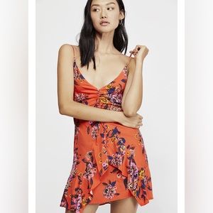 Free People Happy Heart Mini Ruffle Spaghetti Strap Dress